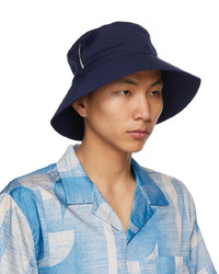 DOUBLE RAINBOUU Navy Flop Top Bucket Hat