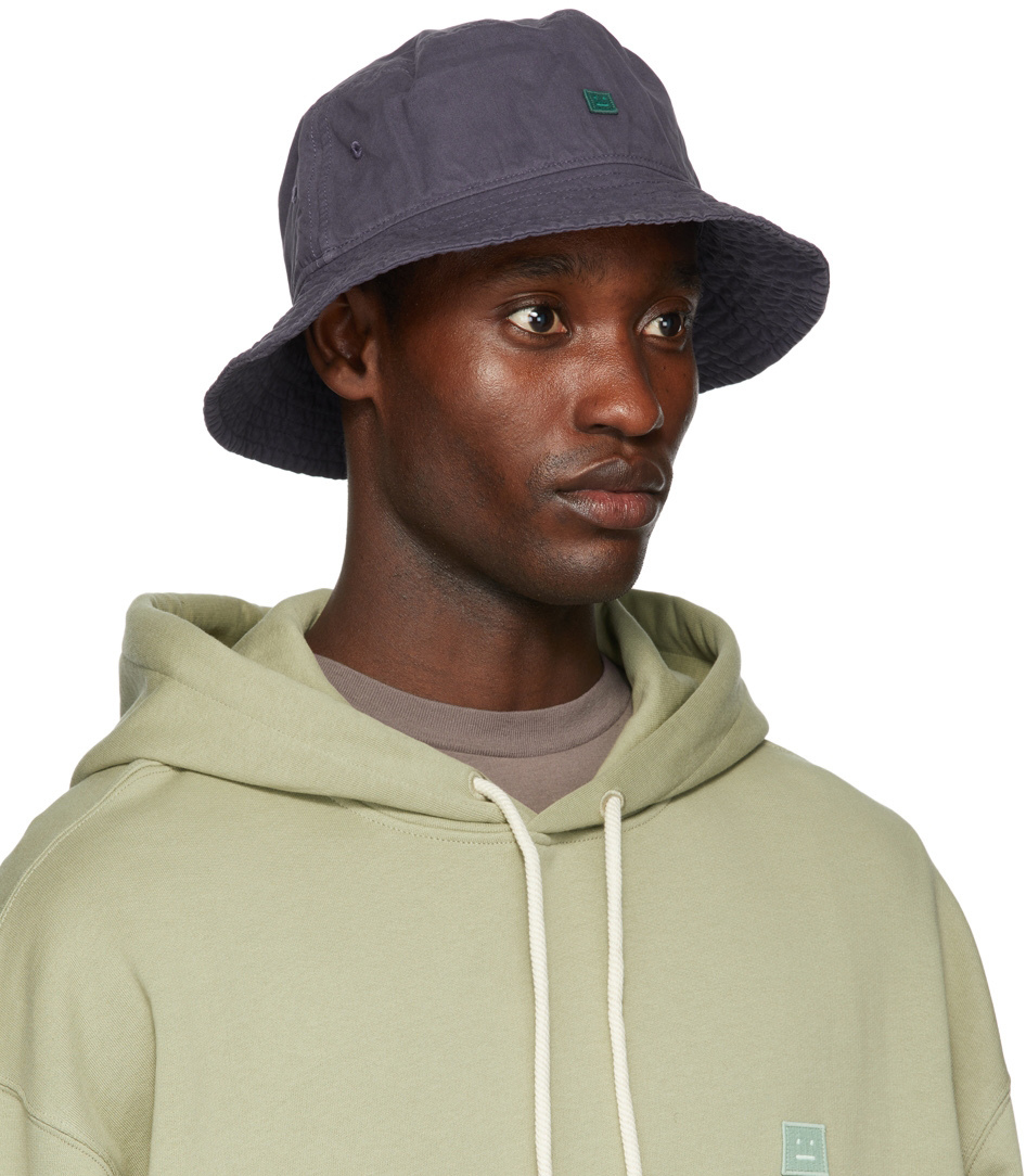 Acne Studios Purple Cotton Bucket Hat, $150 | SSENSE | Lookastic