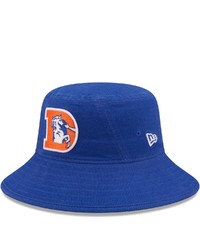 New Era Royal Denver Broncos Logo Bucket Hat