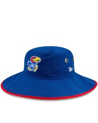 New Era Royal Kansas Jayhawks Basic Panama Bucket Hat