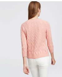 Ann Taylor Petite Cashmere Cable Sweater