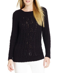 Jones New York Boatneck Sweater With Cable Knit