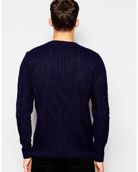 Asos Brand Sweater With Mixed Cable