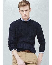Mango Outlet Cable Knit Cotton Sweater