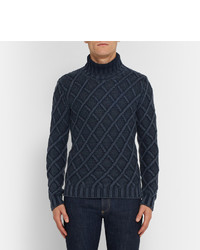 Tod's Cable Knit Frosted Wool Sweater