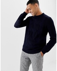 Ted Baker Cable Knit Jumper With Shoulder Patch Detail