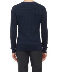 John Varvatos Cable Knit Sweater Blue