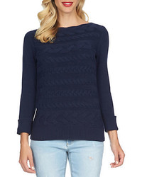 Cece By Cynthia Steffe Horizontal Cable Sweater