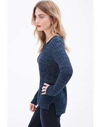 Forever 21 Contemporary Ribbed Cutout Sweater