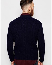 Edwin Crew Sweater Shackle Ecoplanet Wool Blend Cable Knit