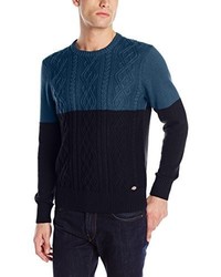 Dickies Connor Color Block Fisherman Cable Knit Sweater