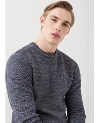 Mango Outlet Flecked Cotton Blend Sweater