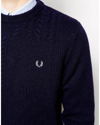 Fred Perry Jumper With Mixed Cable Knit