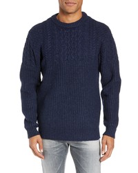 Schott NYC Half Cable Crewneck Sweater