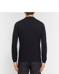 Giorgio Armani Honeycomb Textured Wool Blend Sweater