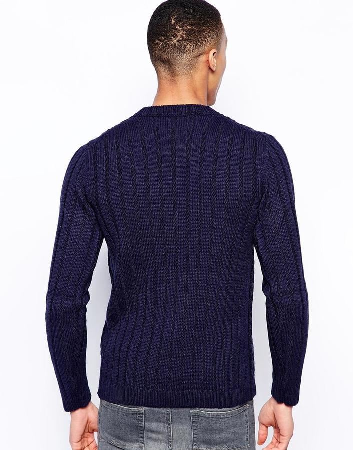 Love Moschino Crew Neck Cable Knit Sweater, $503 | Asos | Lookastic