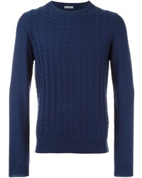 Malo Cable Knit Long Sleeve Sweater