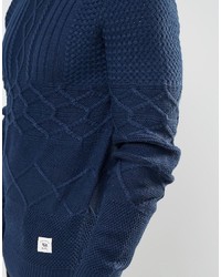 Bellfield Mixed Cable Knitted Sweater