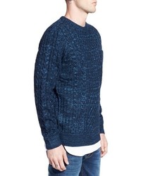 Bellfield Mixed Knit Crewneck Sweater