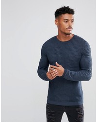 ASOS DESIGN Muscle Fit Lightweight Cable Jumper In