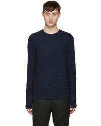 Tiger of Sweden Navy Cable Knit Lauel Sweater