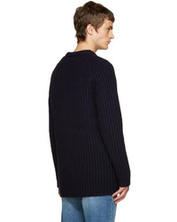 Acne Studios Navy Cable Knit Sweater