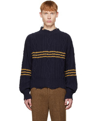 Schnayderman's Navy Cropped Sweater
