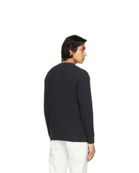 Stella McCartney Navy Shared Aran Stitch Sweater