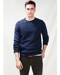 Mango Outlet Cable Knit Cotton Sweater