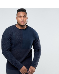 Bellfield Plus Jumper With Mixed Textures