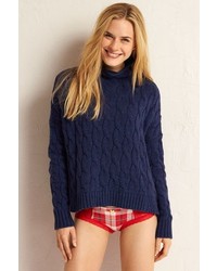 aerie Rie Beachside Cable Turtleneck