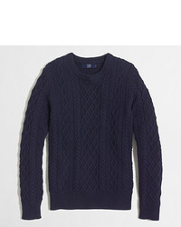 J.Crew Factory Tall Fisherman Cable Crewneck Sweater