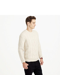 J.Crew Wallace Barnes Shetland Wool Cable Sweater
