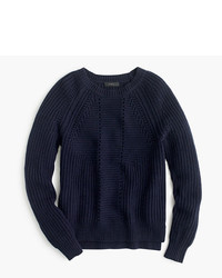 J.Crew Wool Blend Pointelle Cable Sweater