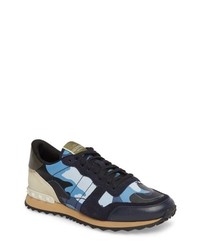 Navy Camouflage Athletic Shoes