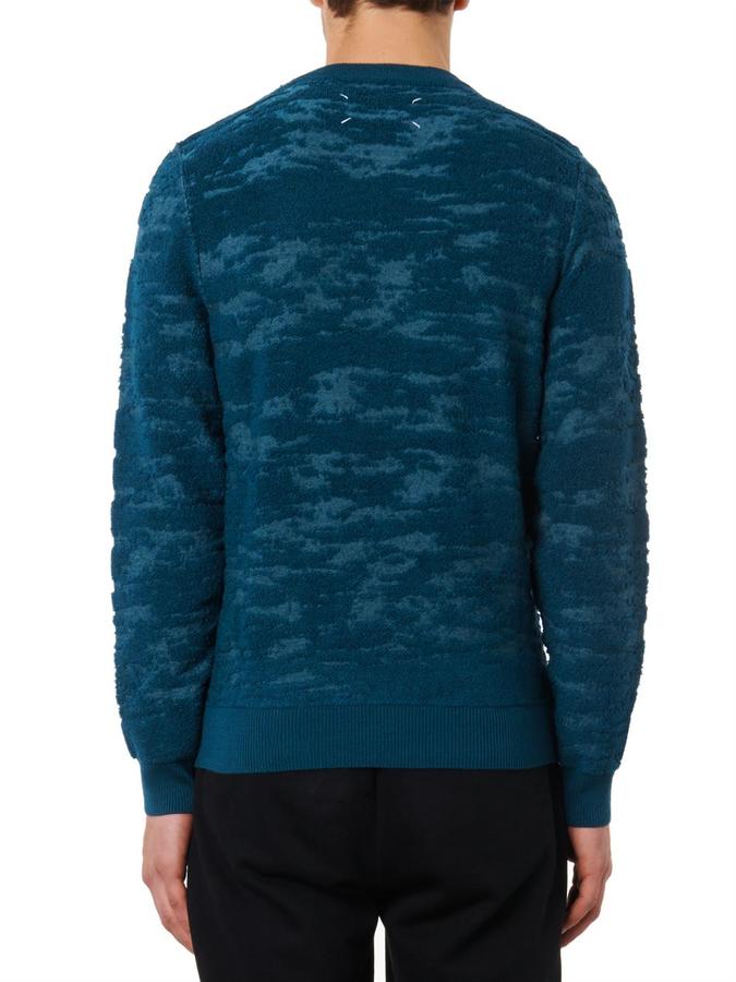 Maison Martin Margiela Camouflage Burn Out Wool Knit Sweater, $757 ...