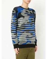 Loveless Camouflage Striped Sweater