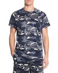 Navy Camouflage Crew-neck T-shirt
