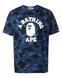 A Bathing Ape Camouflage Print Cotton T Shirt