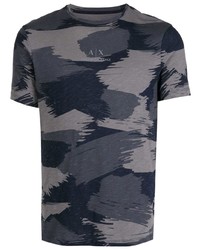 Armani Exchange Camouflage Print Logo T Shirt