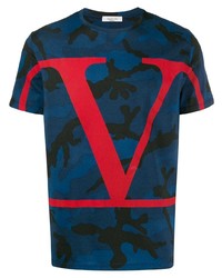 Valentino Vlogo Camouflage T Shirt