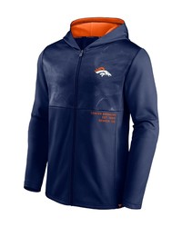 FANATICS Branded Navy Denver Broncos Defender Full Zip Hoodie Jacket