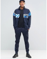 adidas Originals Camo Track Jacket In Blue Ay8283