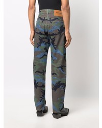 Vetements Camouflage Print Straight Jeans