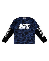 Navy Camouflage Long Sleeve T-Shirt