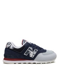 New Balance 574 Navy Camo Sneakers