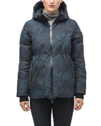 Navy Camouflage Puffer Jacket