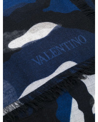 Valentino Camouflage Print Scarf