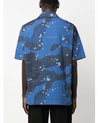 Off-White Camouflage Print Cotton Short Sleeved Shirt