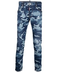 DSQUARED2 Camouflage Print Skinny Jeans